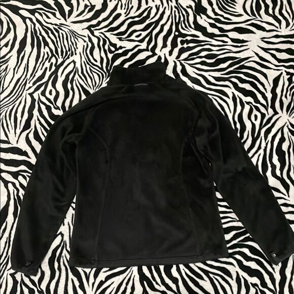 The North Face Women's Black plush fuzzy full zip collar sweater Jacket size S - Picture 3 of 9